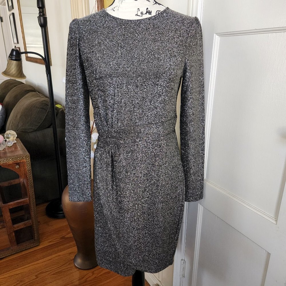 Michael Kors Silver Metallic Evening Dress NWT SZ P/M